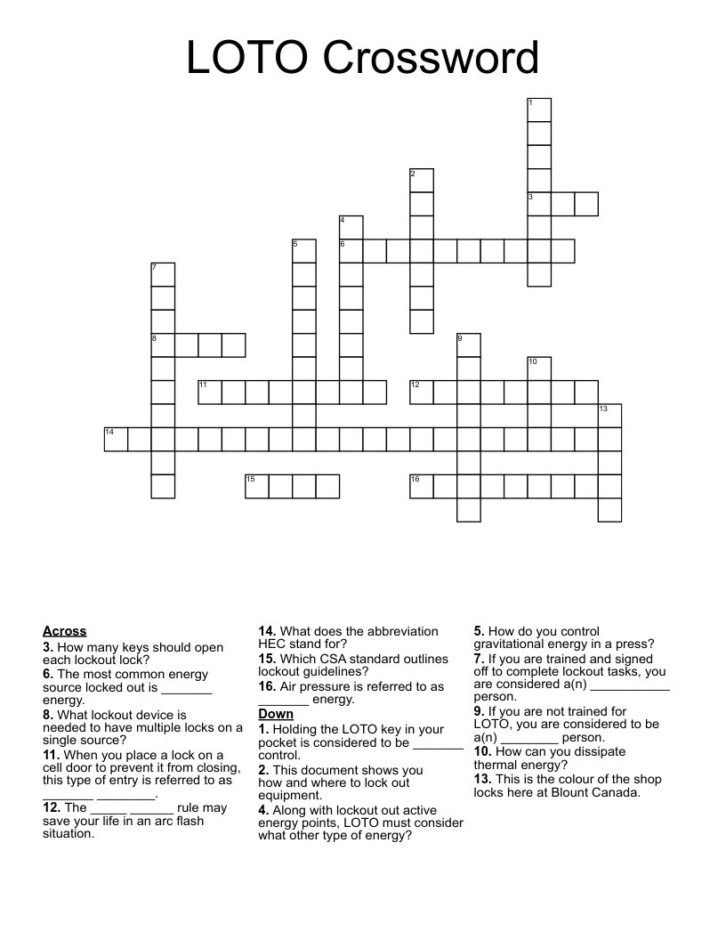 LOTO Crossword