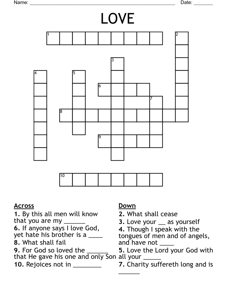 LOVE Crossword