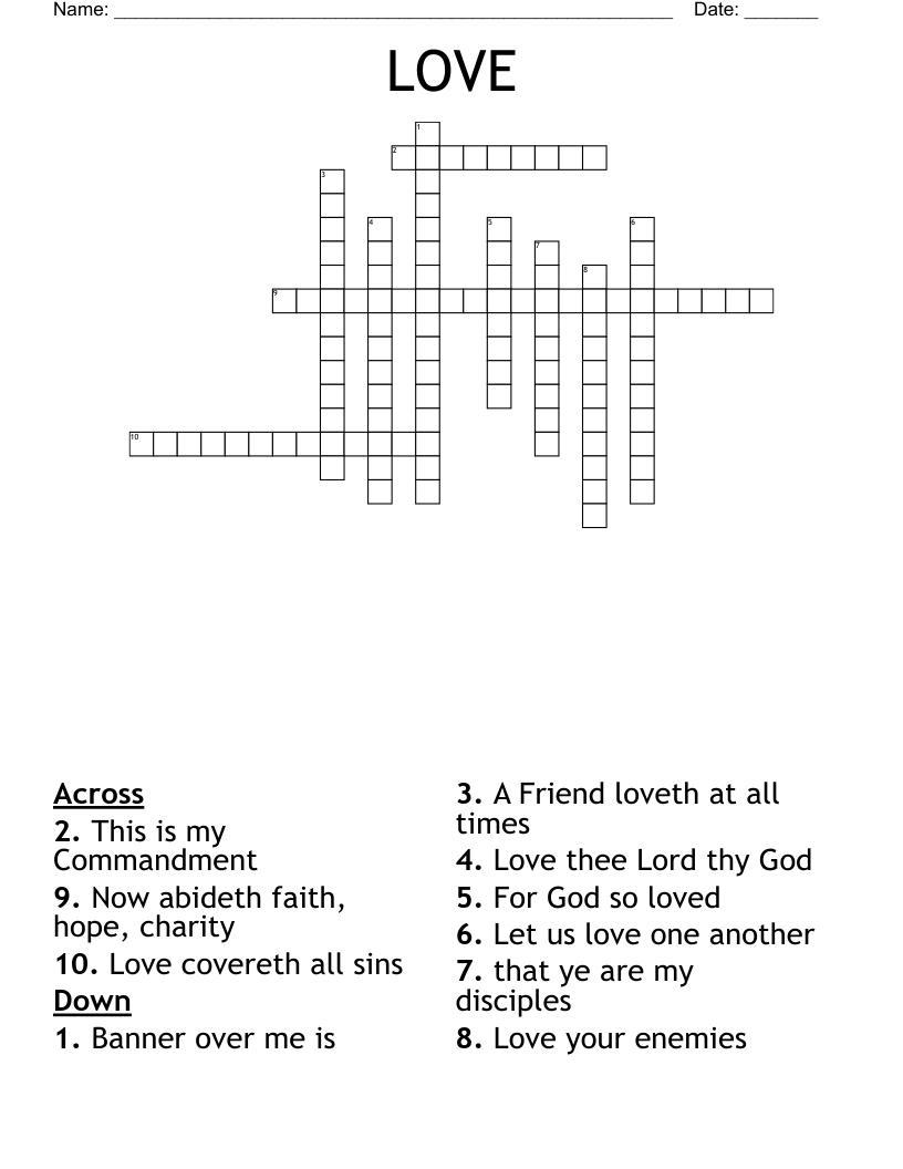 LOVE Crossword