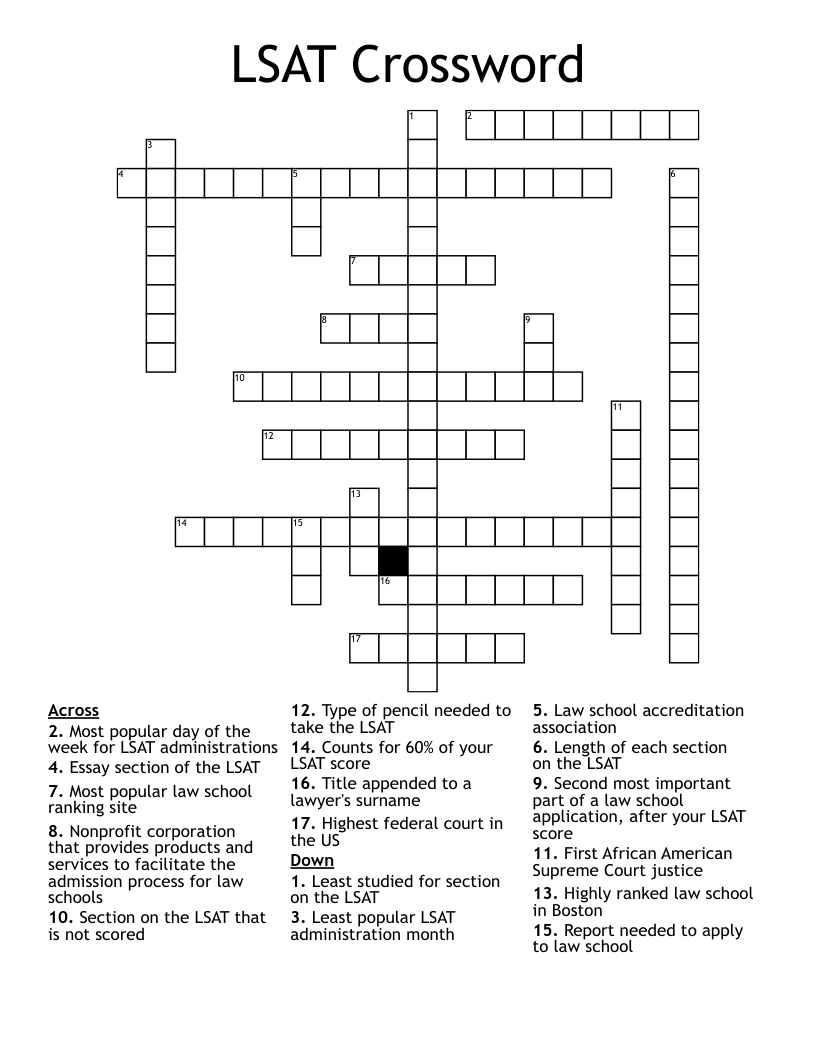 LSAT Crossword