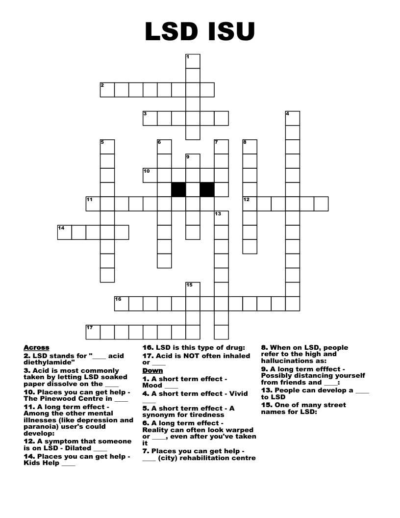 LSD ISU Crossword