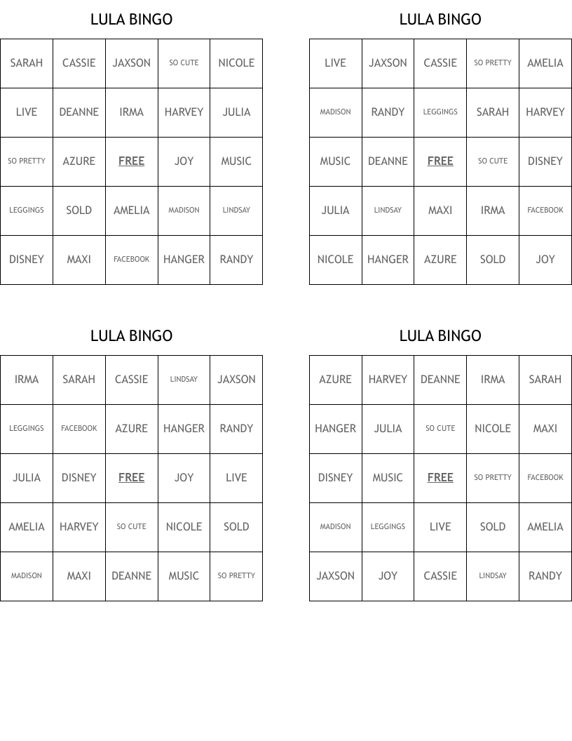 LULA BINGO