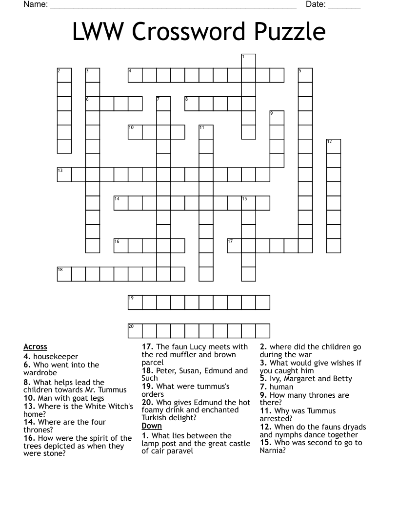 LWW Crossword Puzzle