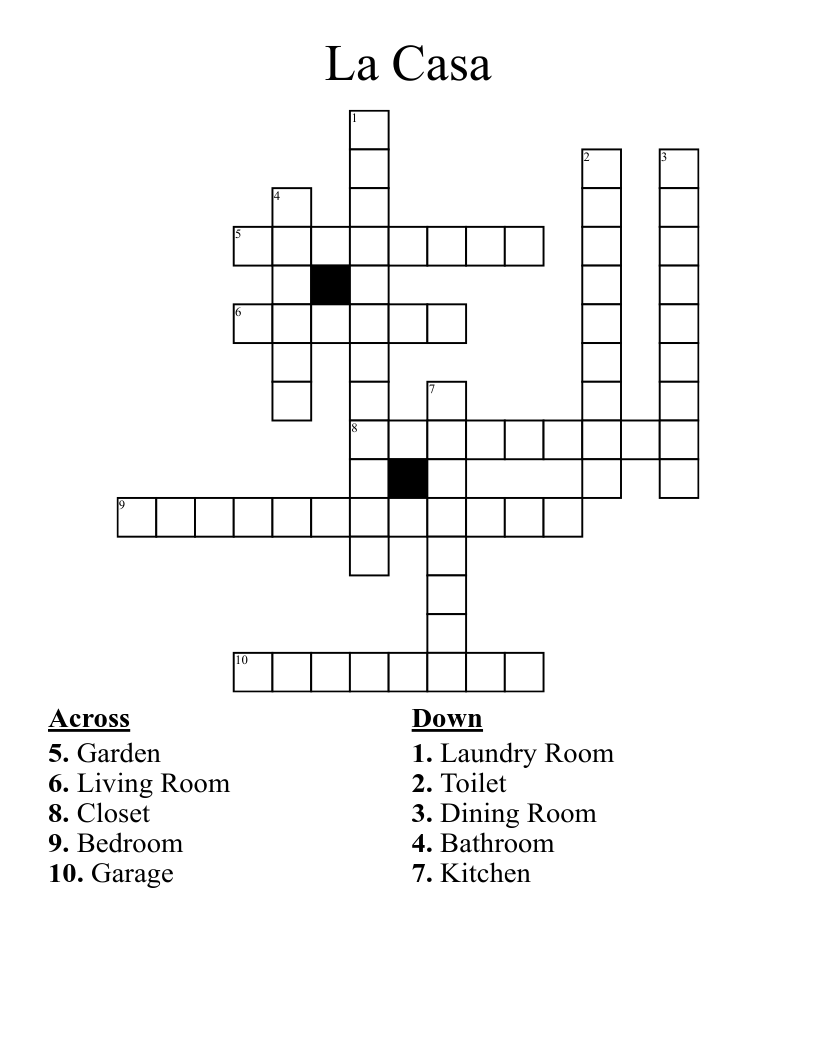 La Casa Crossword