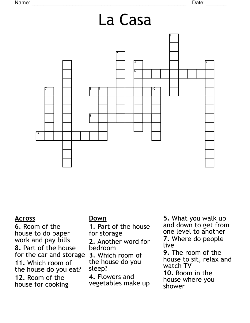 La Casa Crossword