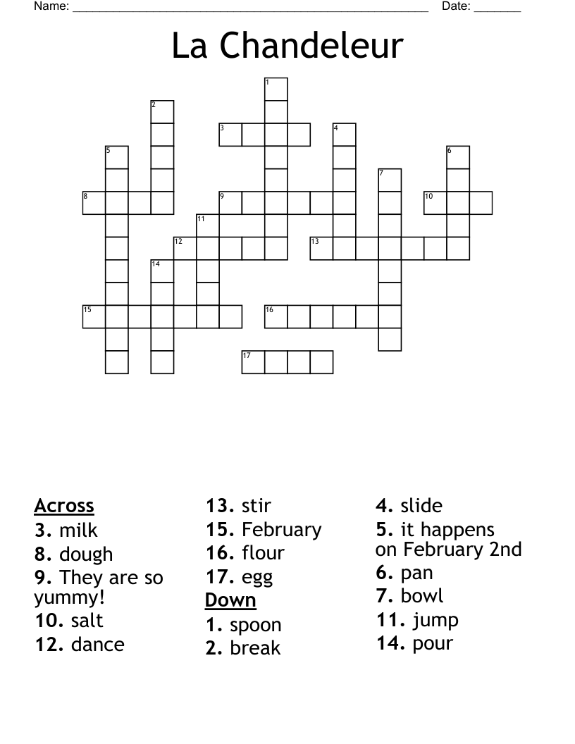 La Chandeleur Crossword