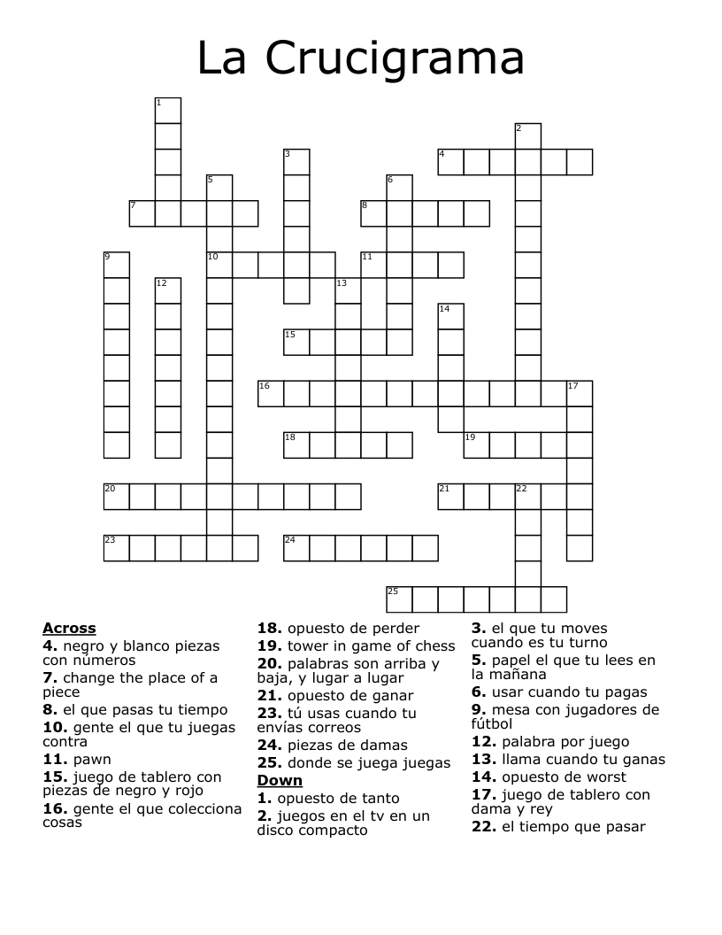 La Crucigrama Crossword