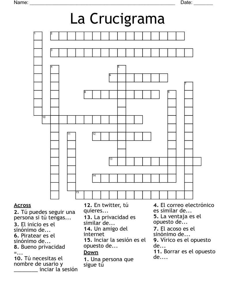 La Crucigrama Crossword