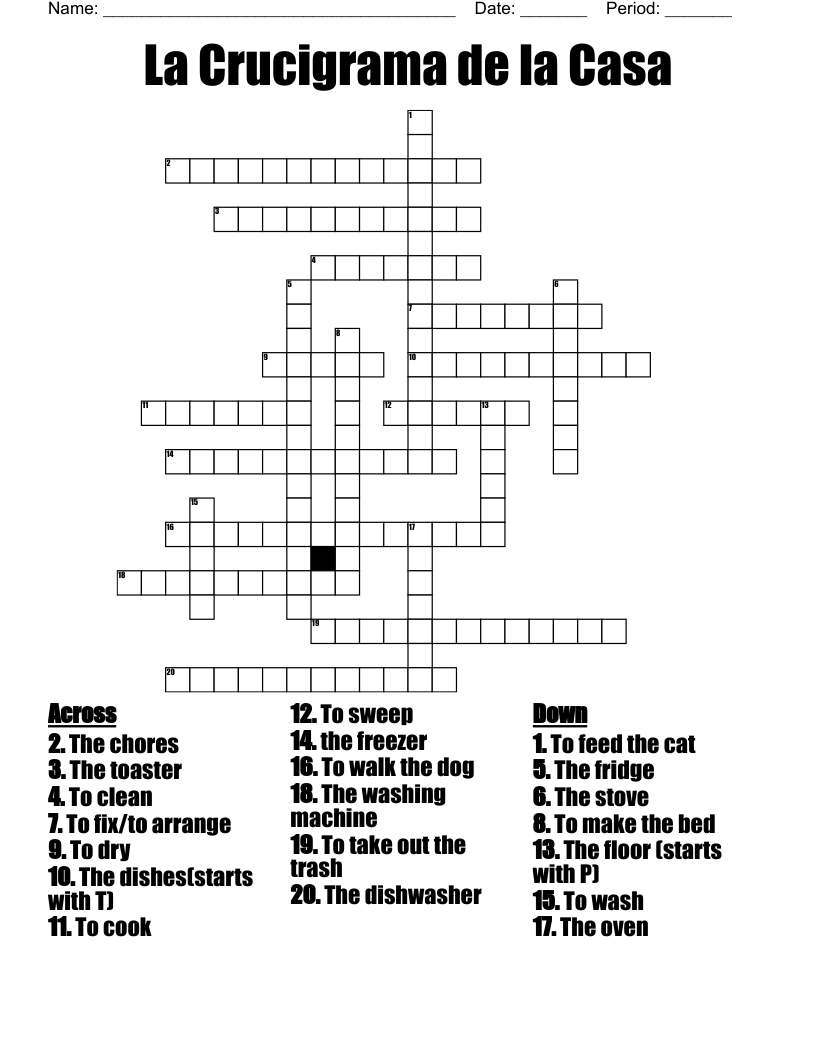 La Crucigrama de la Casa Crossword