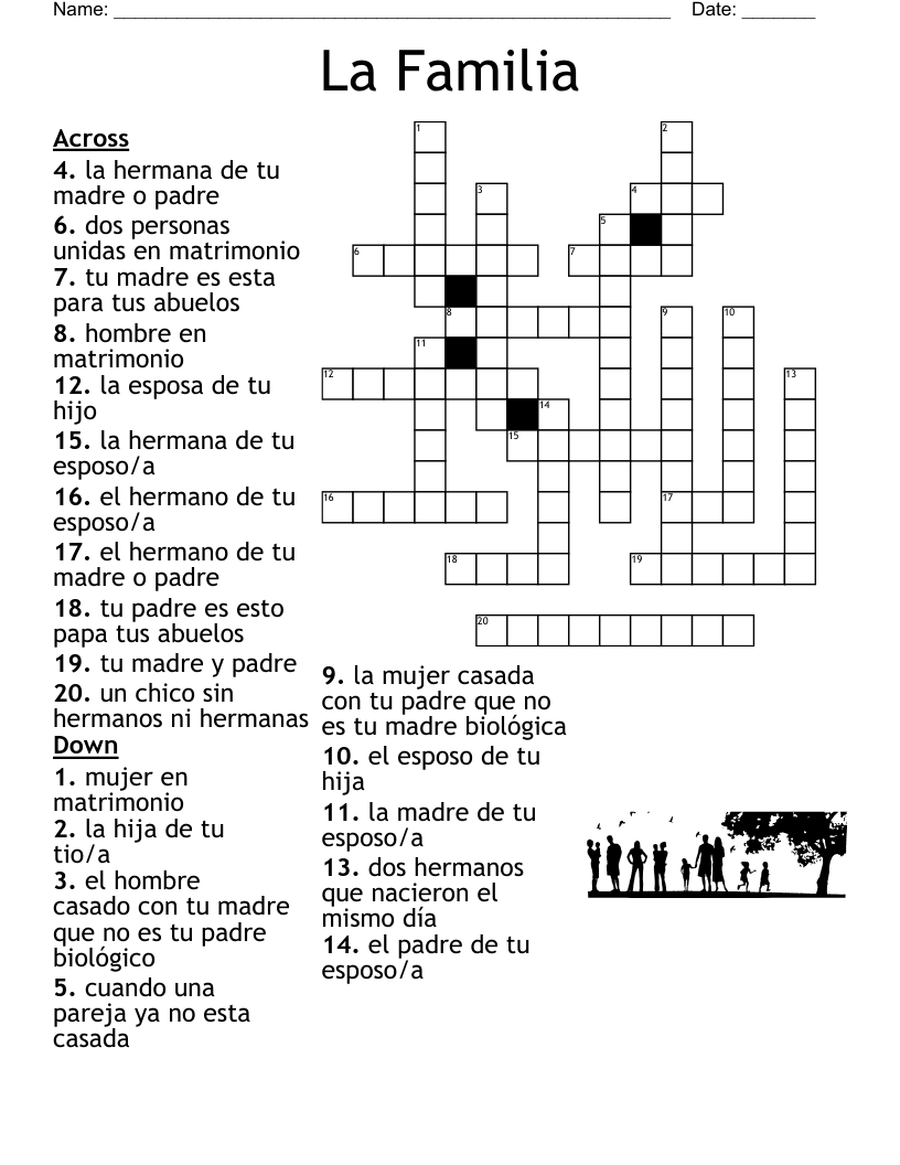 La Familia Crossword