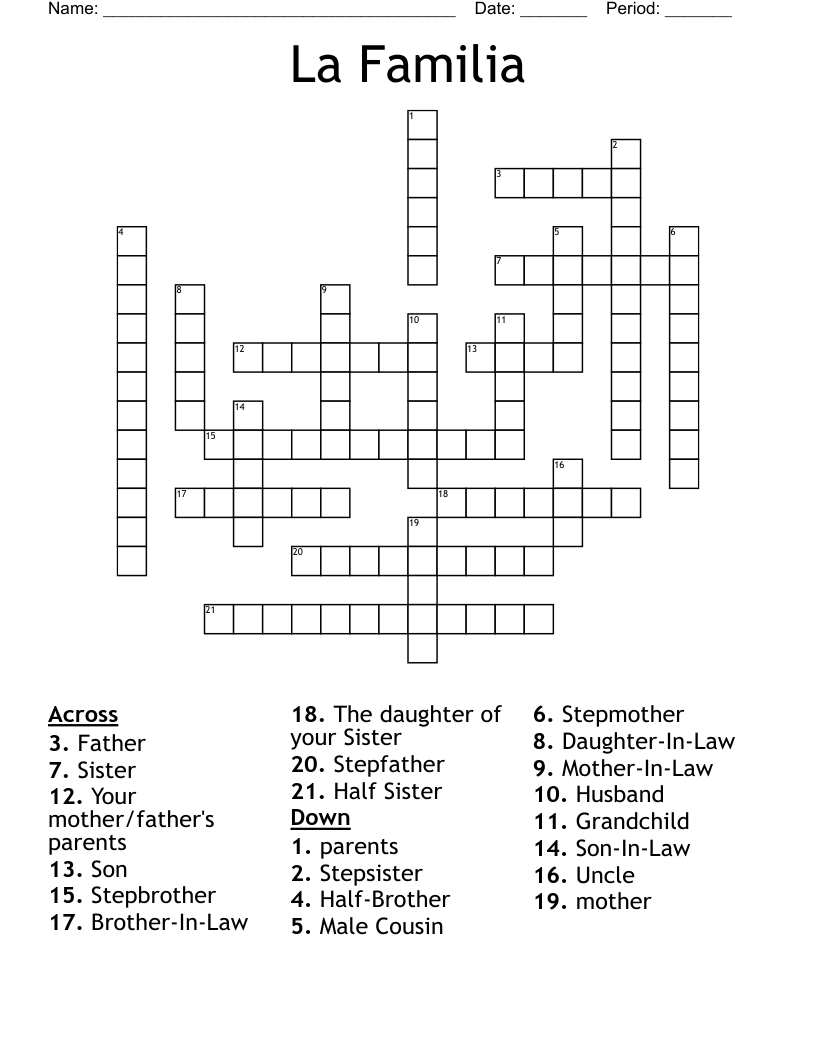 La Familia Crossword
