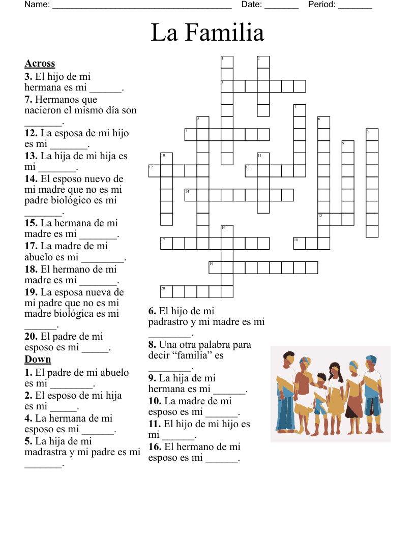 La Familia  Crossword