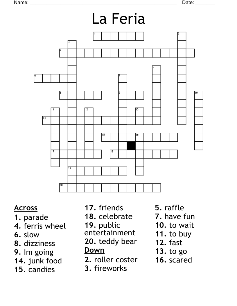 La Feria  Crossword