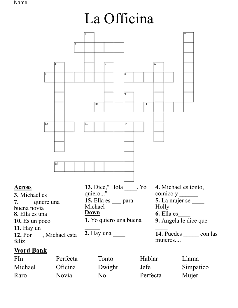 La Officina Crossword