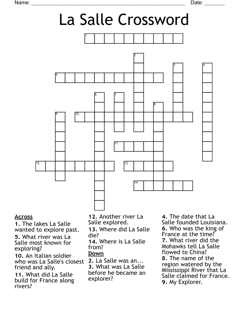 La Salle Crossword