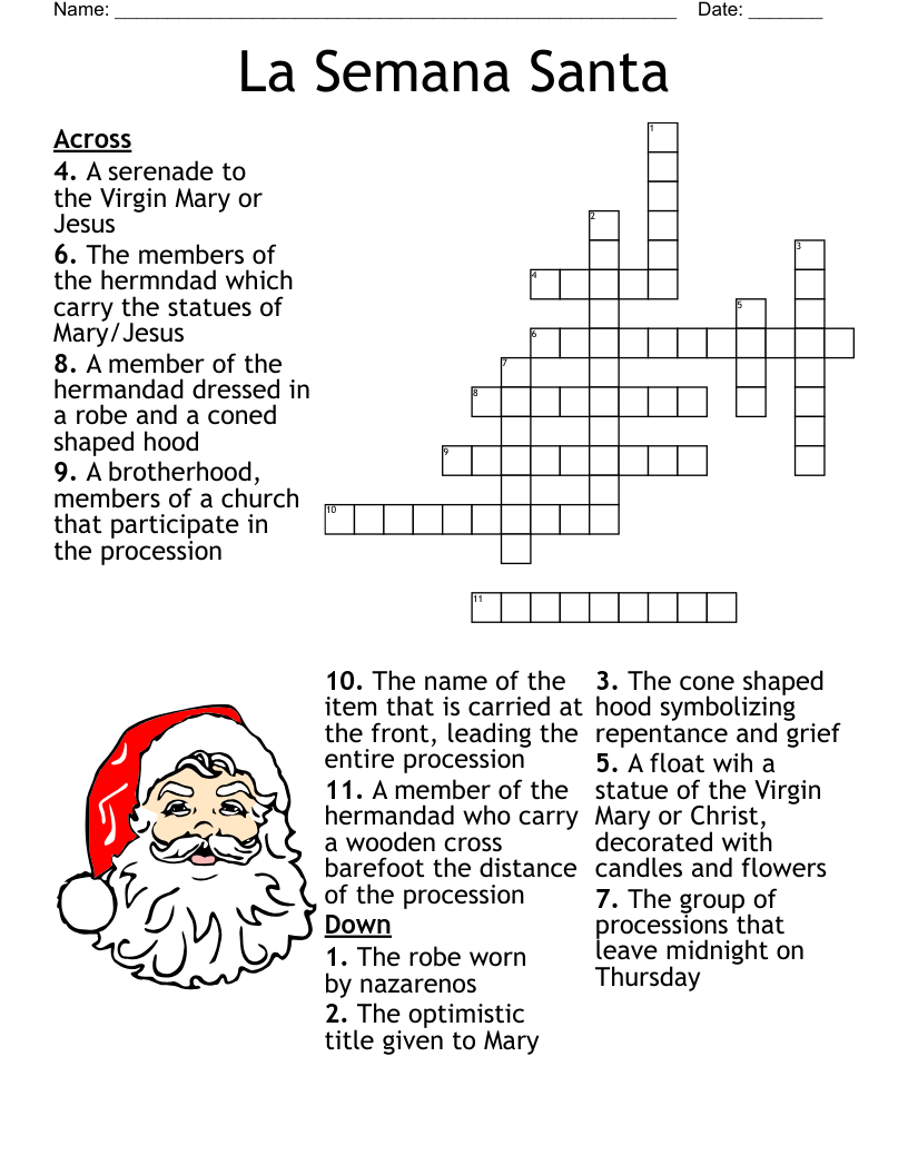 La Semana Santa Crossword