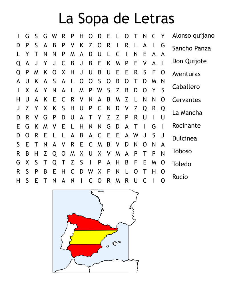 La Sopa de Letras Word Search