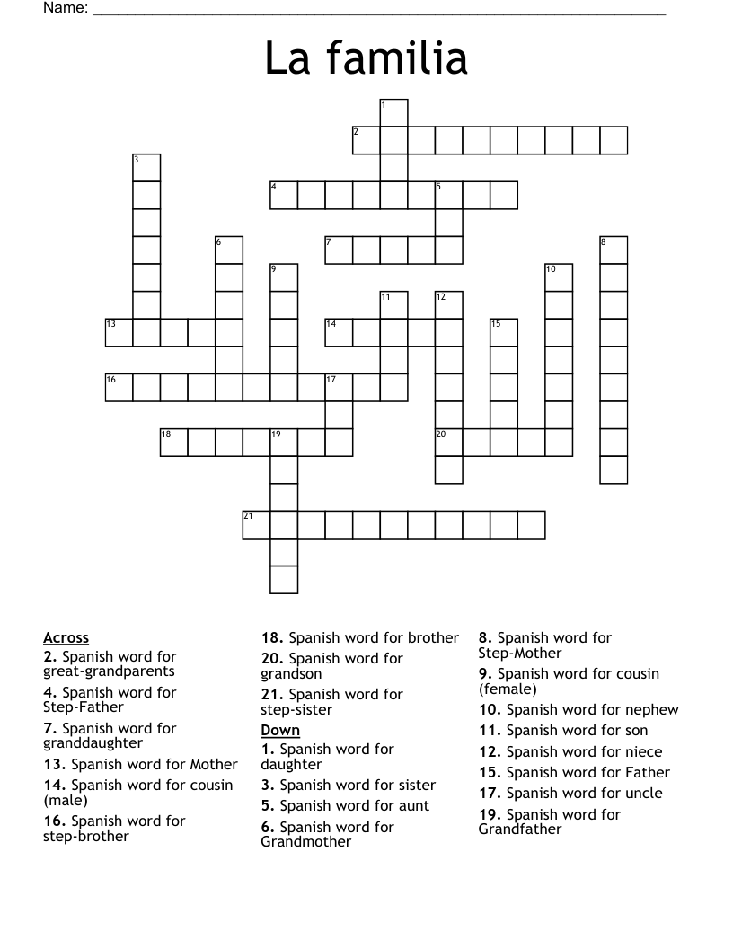 La familia Crossword