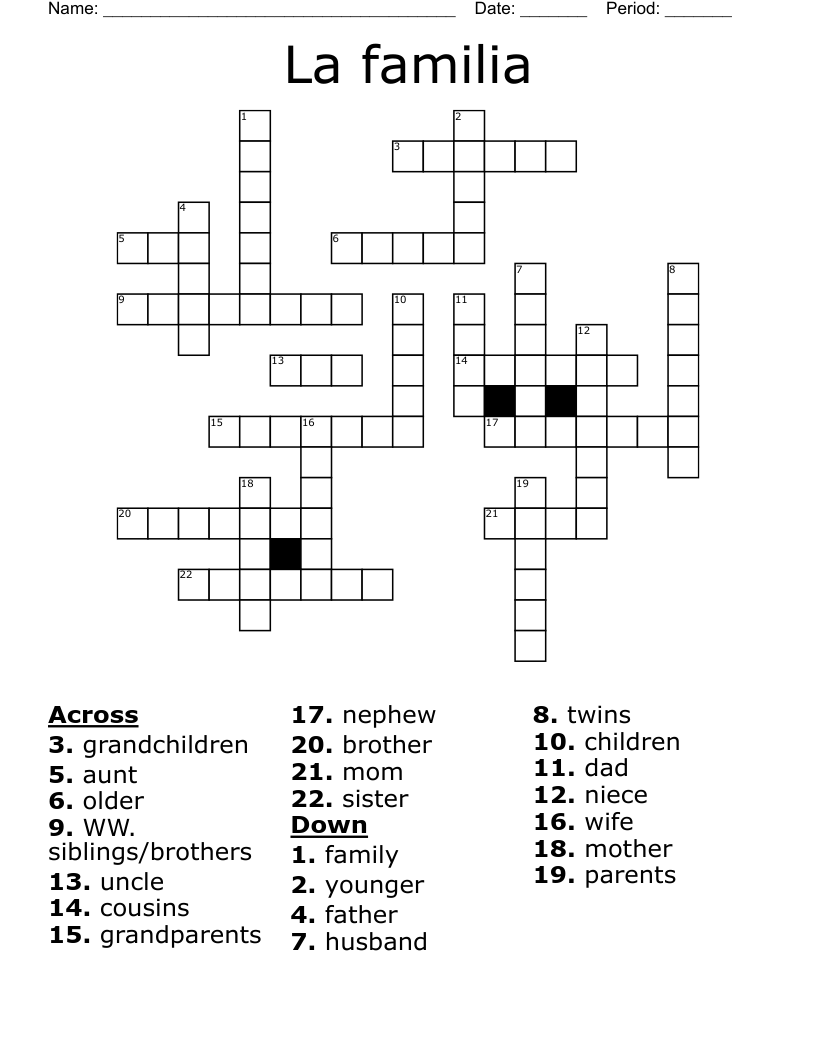 La familia Crossword