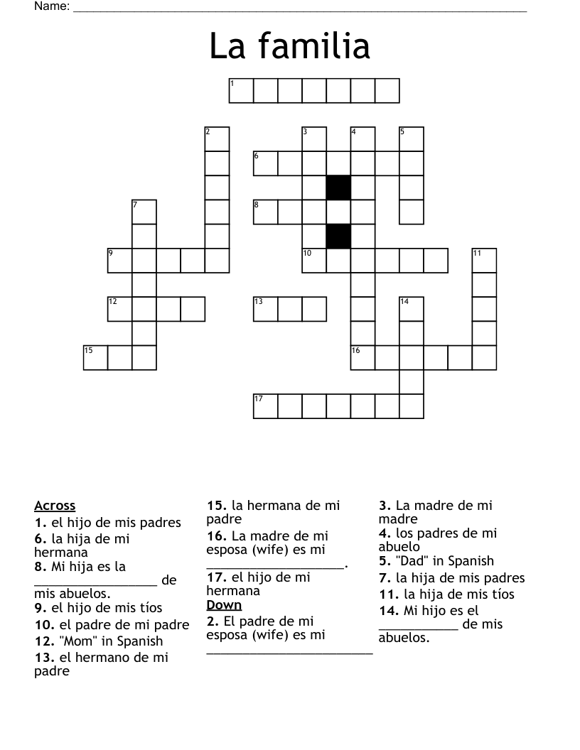 La familia Crossword