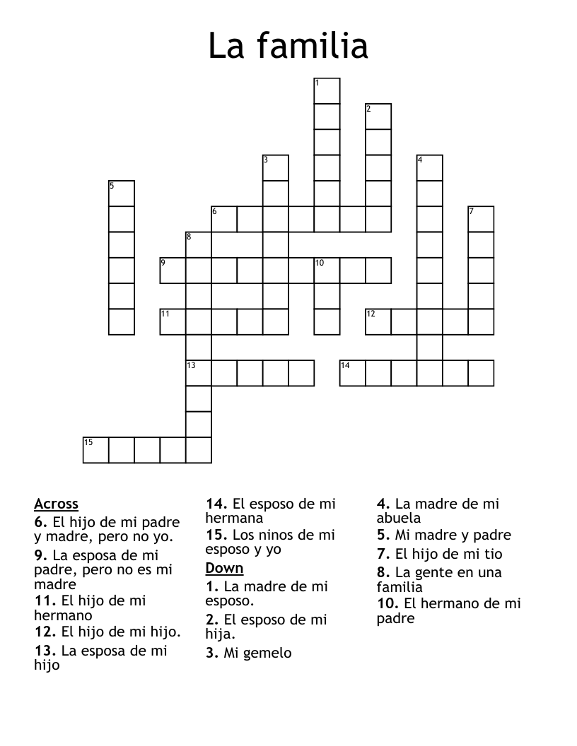 La familia Crossword
