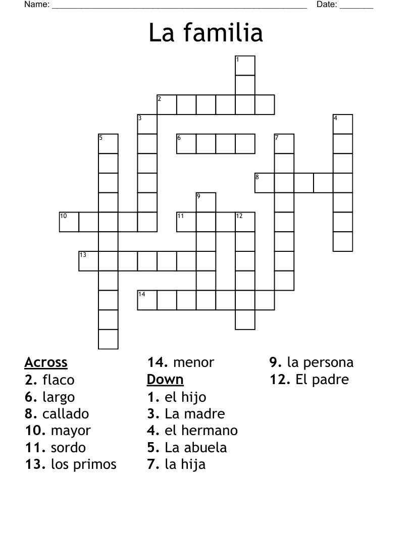 La familia Crossword
