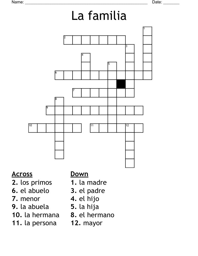 La familia Crossword