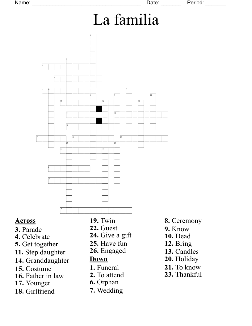 La familia Crossword