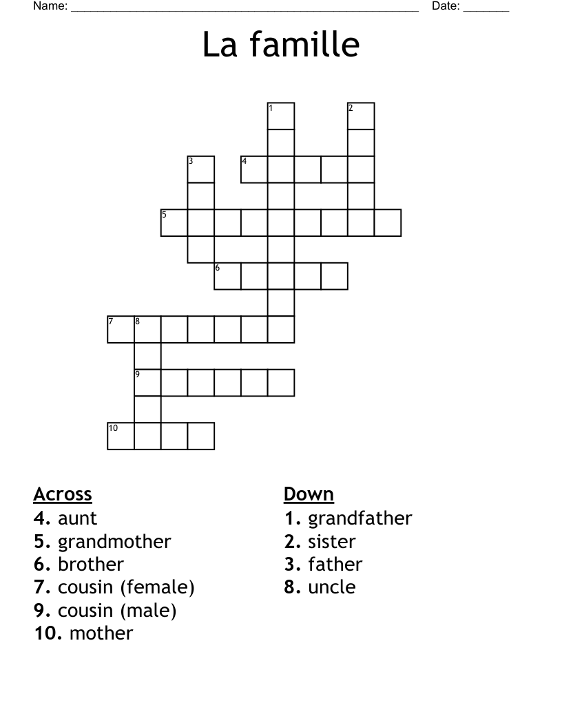 La famille Crossword