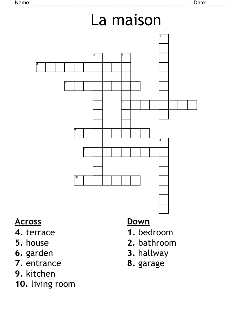 La maison Crossword