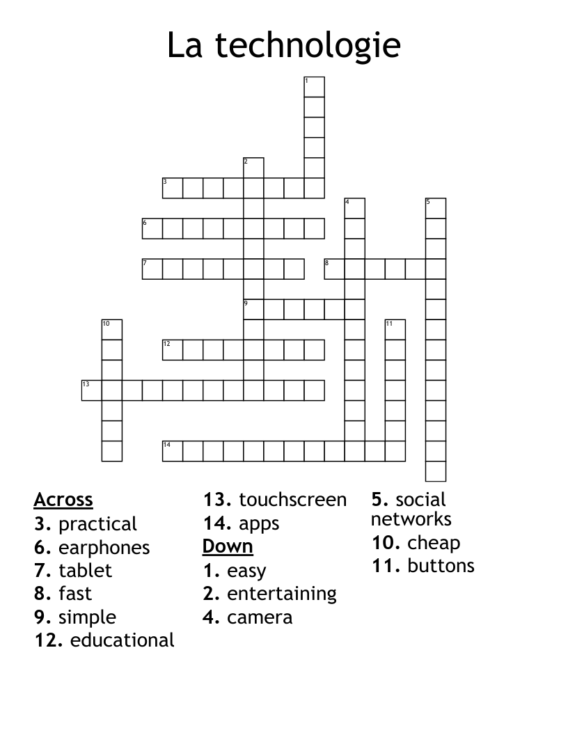 La technologie Crossword