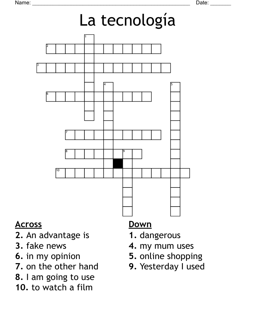 La tecnología Crossword
