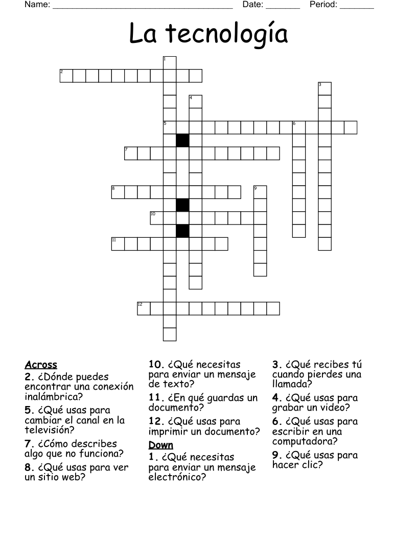 La tecnología Crossword