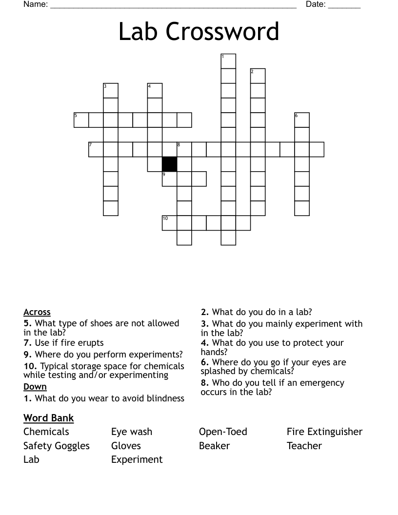 Lab Crossword