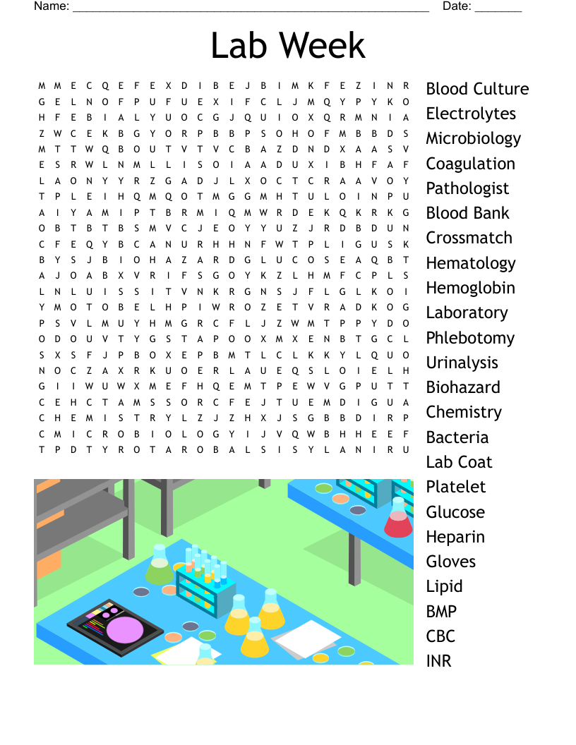 Lab Week Word Search