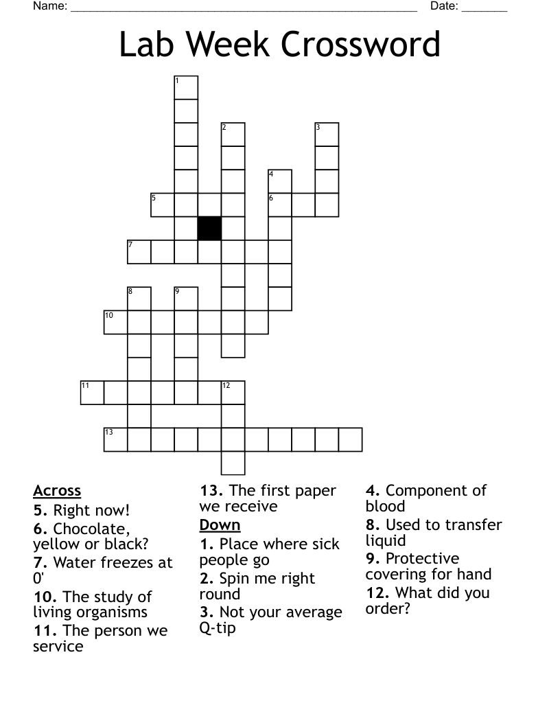 Lab Week Crossword