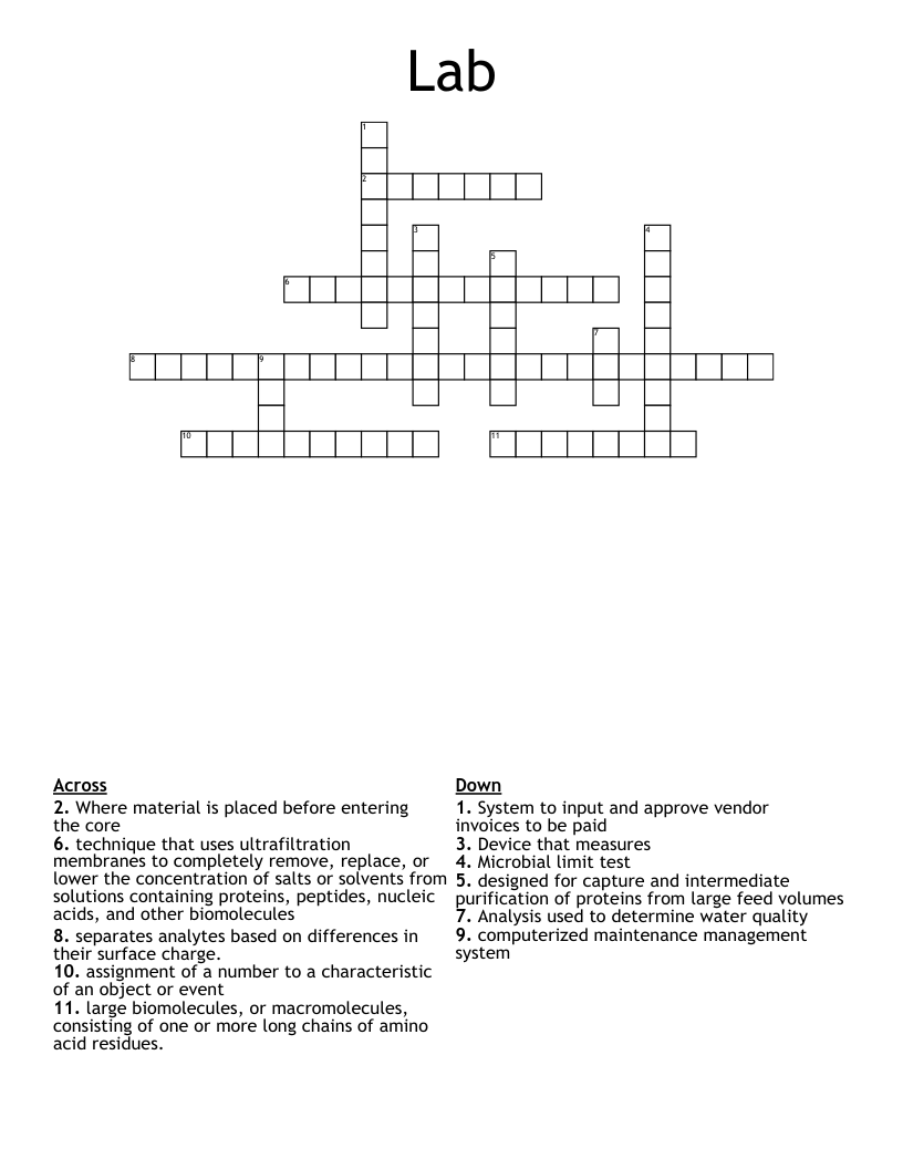 Lab  Crossword