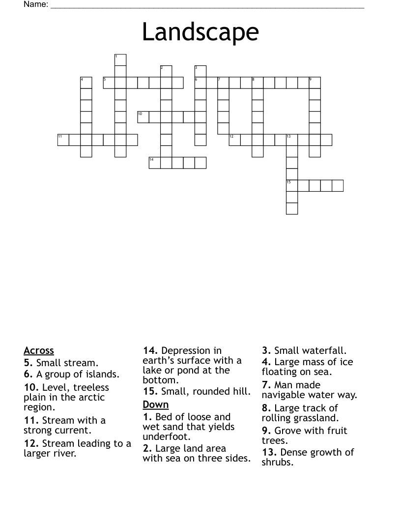 Landscape Crossword