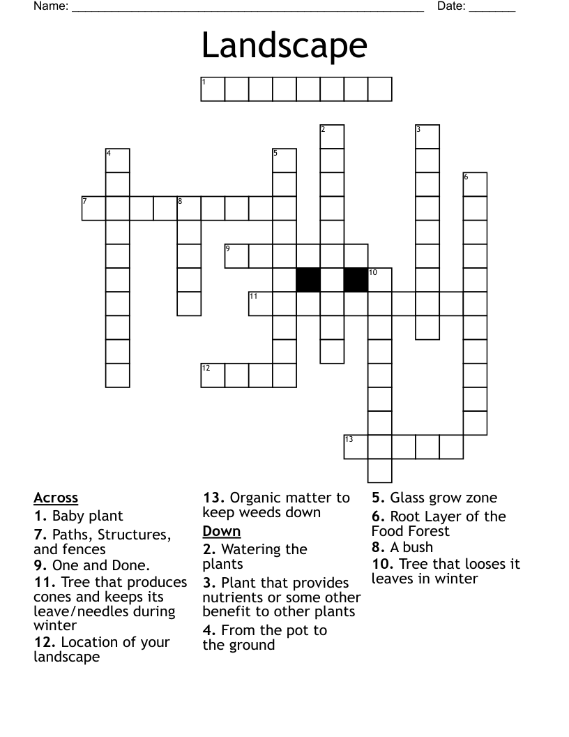 Landscape Crossword