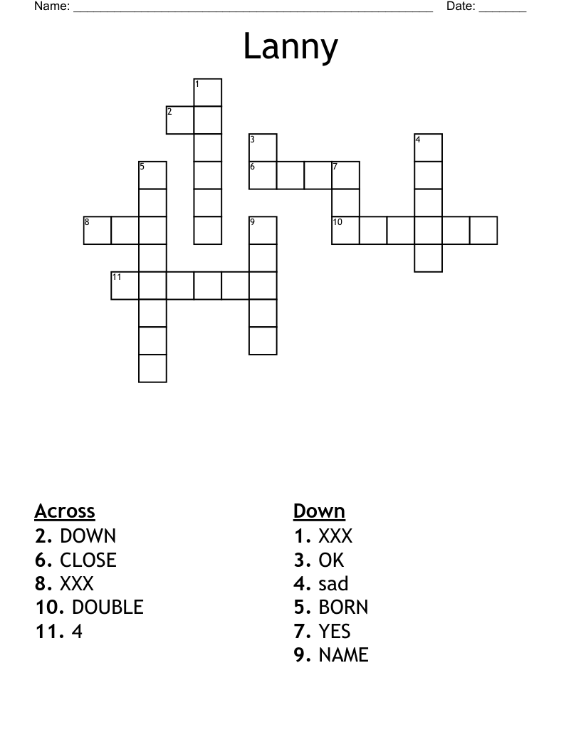 Lanny Crossword