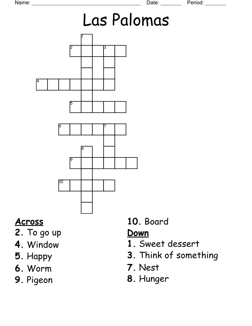 Las Palomas Crossword