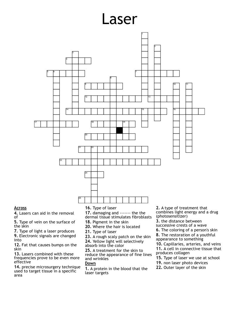 Laser Crossword