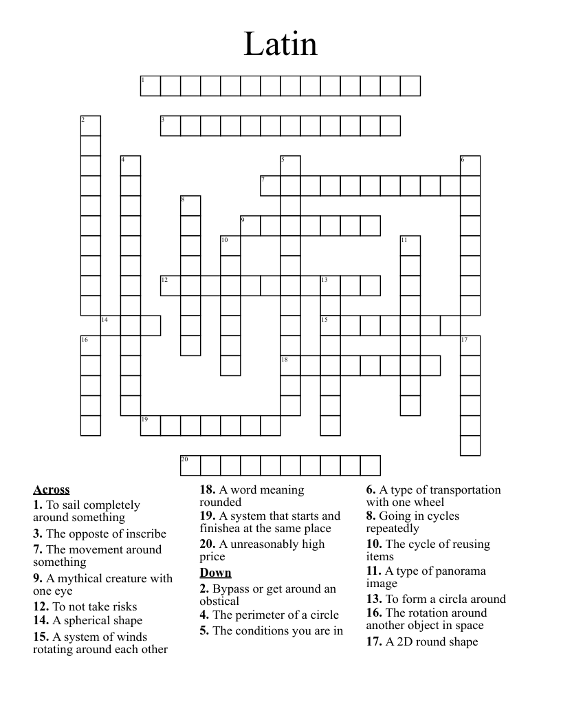 Latin Crossword