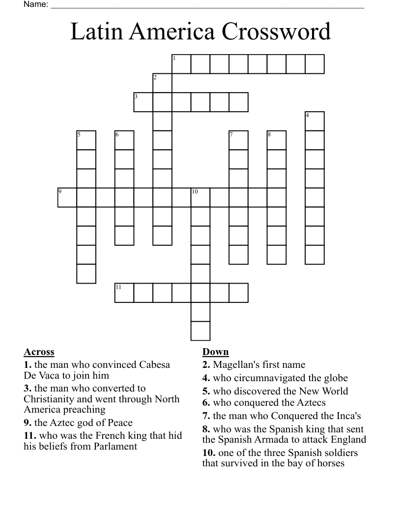 Latin America Crossword