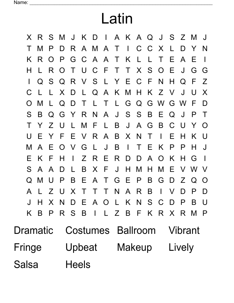 Latin  Word Search