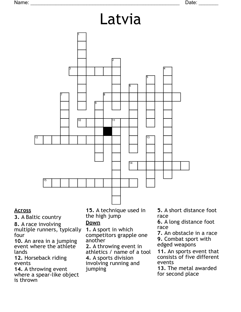 Latvia Crossword