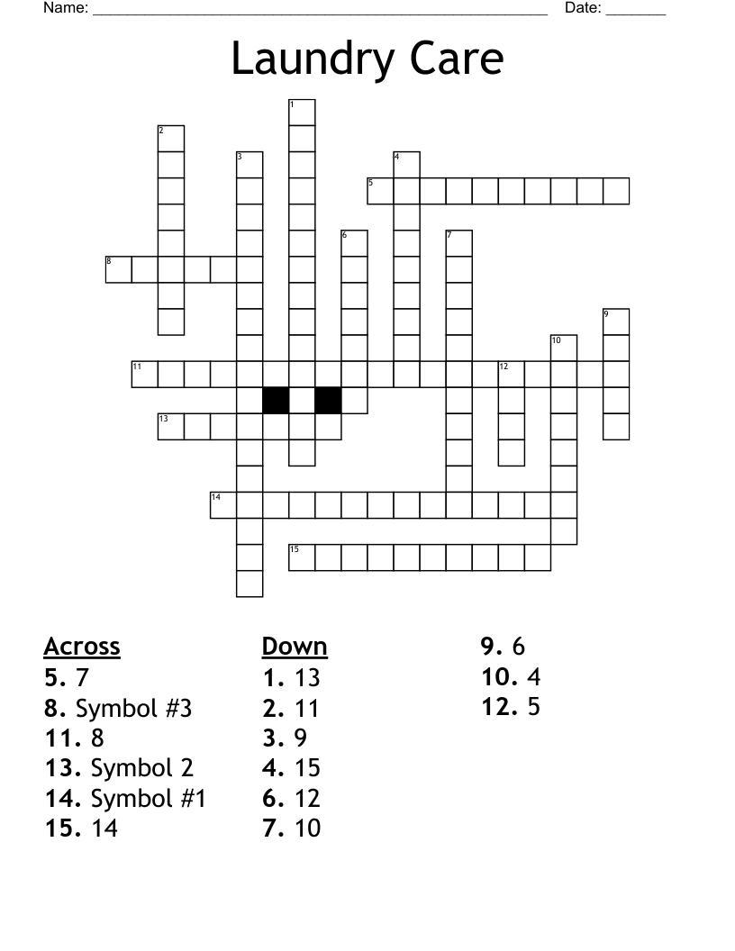 Laundry Care  Crossword