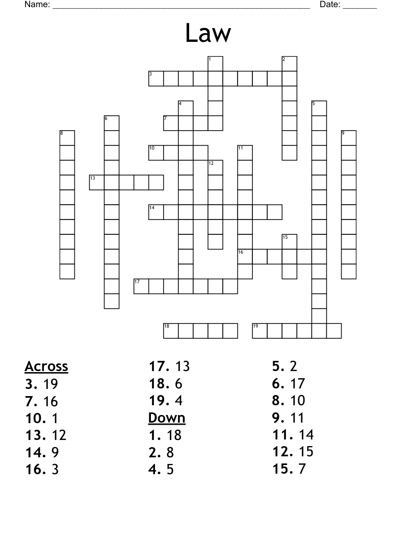Law Crossword