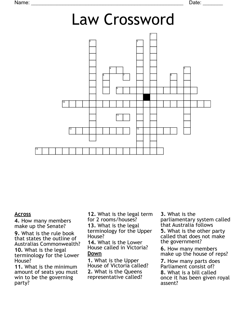 Law Crossword