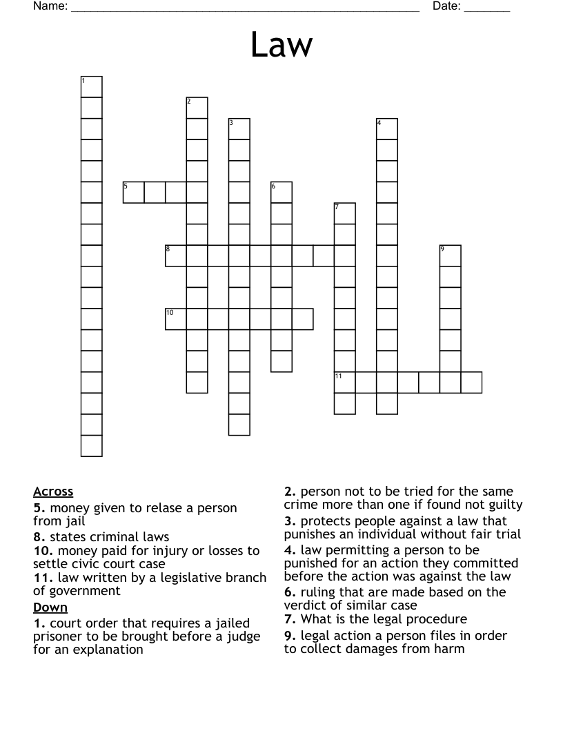 Law  Crossword